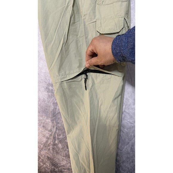 pacsun cargo pants Relaxed Fit Beige Size Large Removable Legs‎ At Knees - Picture 10 of 14